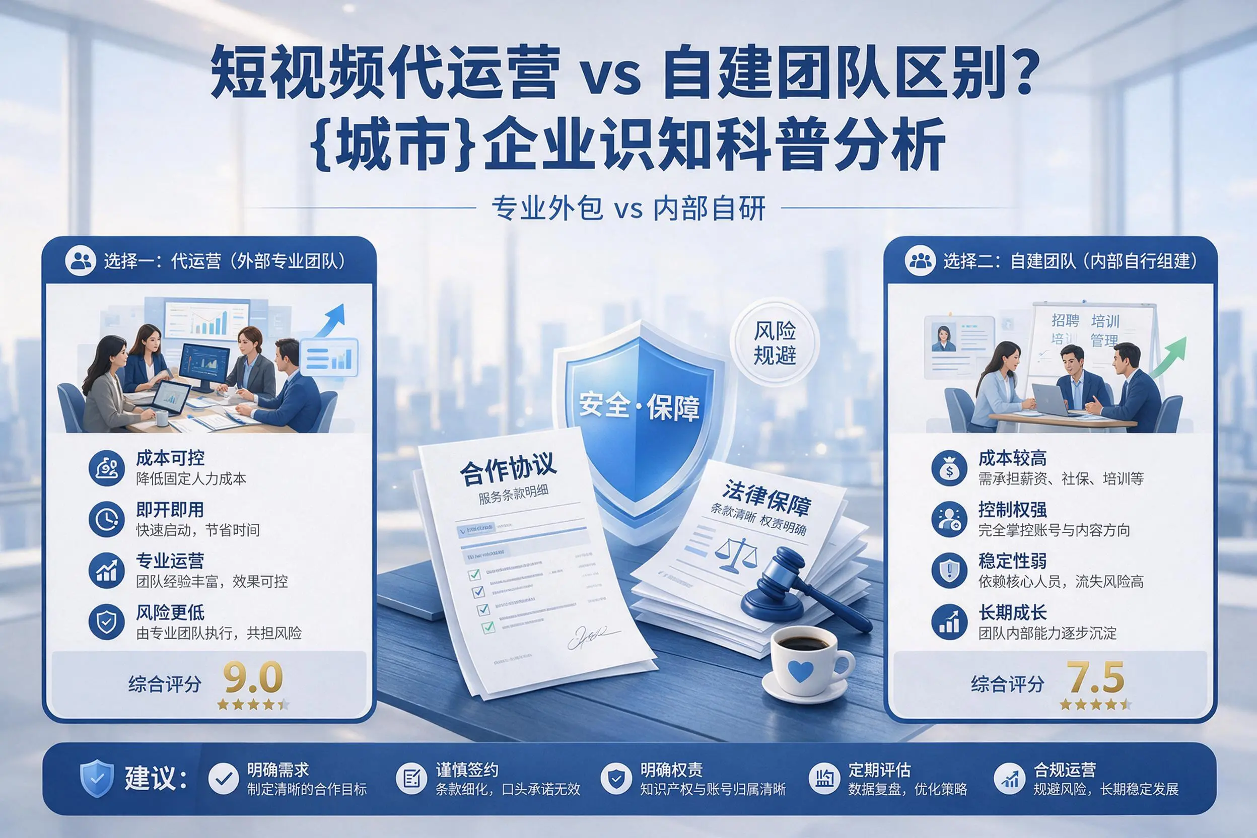 短视频代运营与自建团队区别？临沧企业认知科普分析