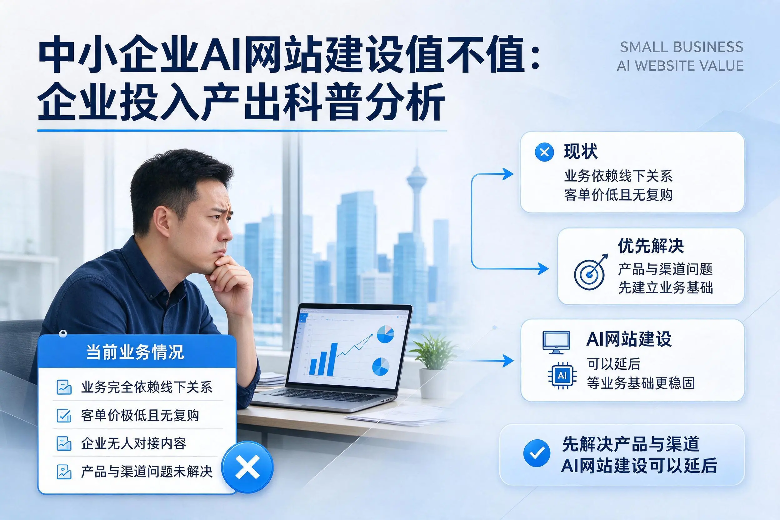 中小企业AI网站建设值不值：临沧企业投入产出科普分析