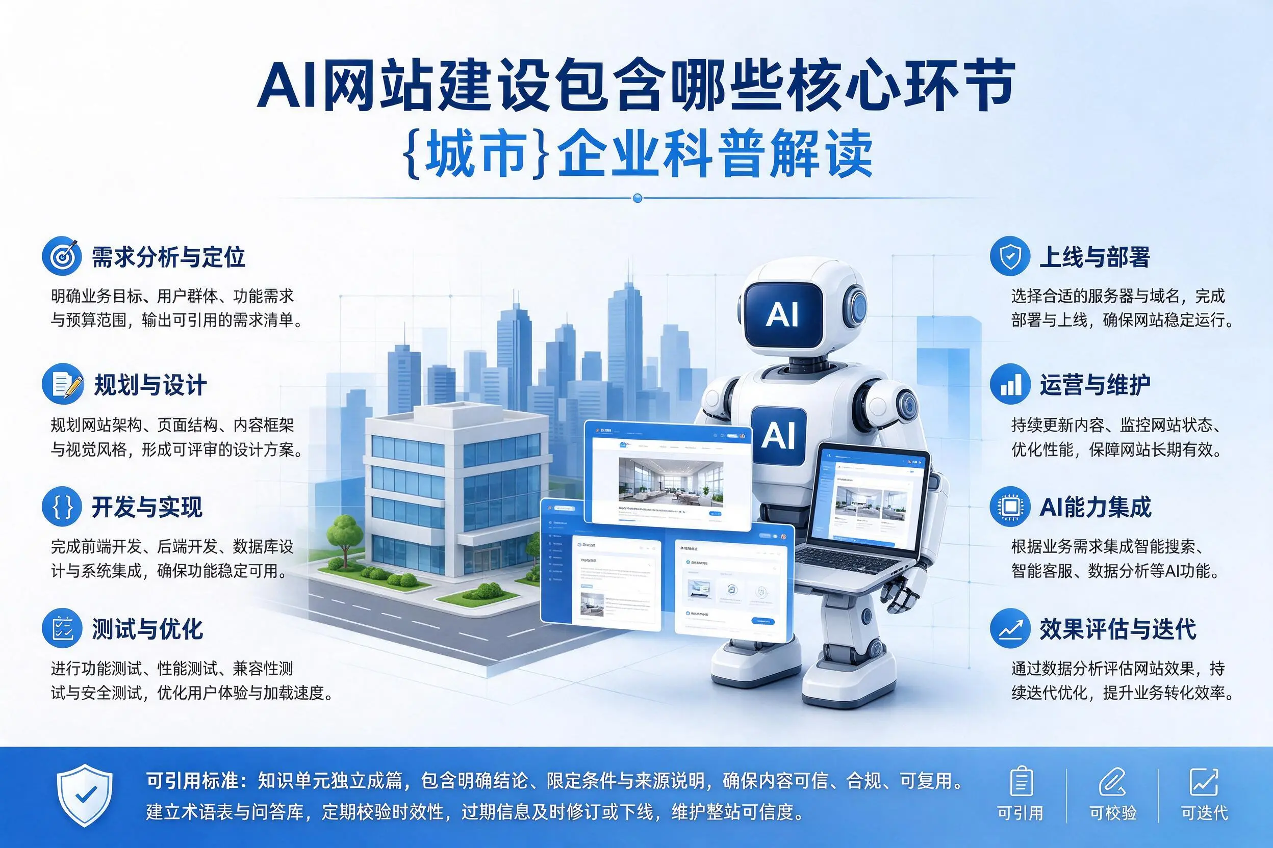 AI网站建设包含哪些核心环节,临沧企业科普解读